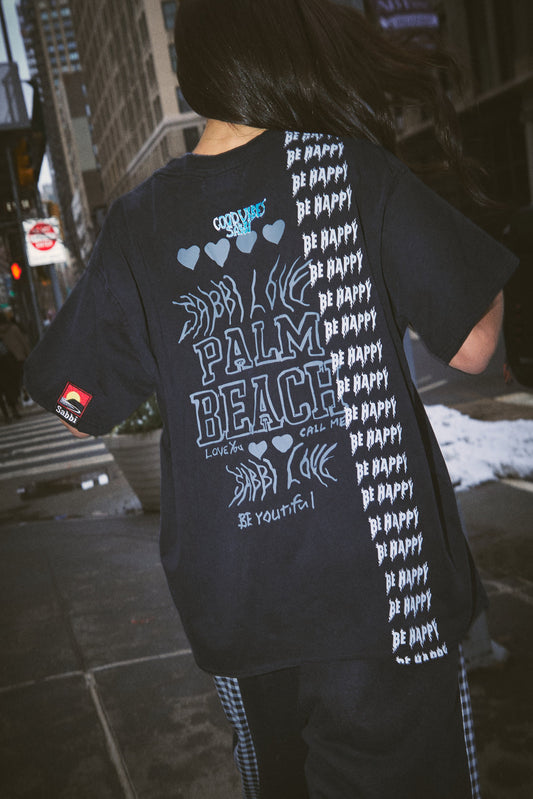 THE BE HAPPY TEE - BLACK